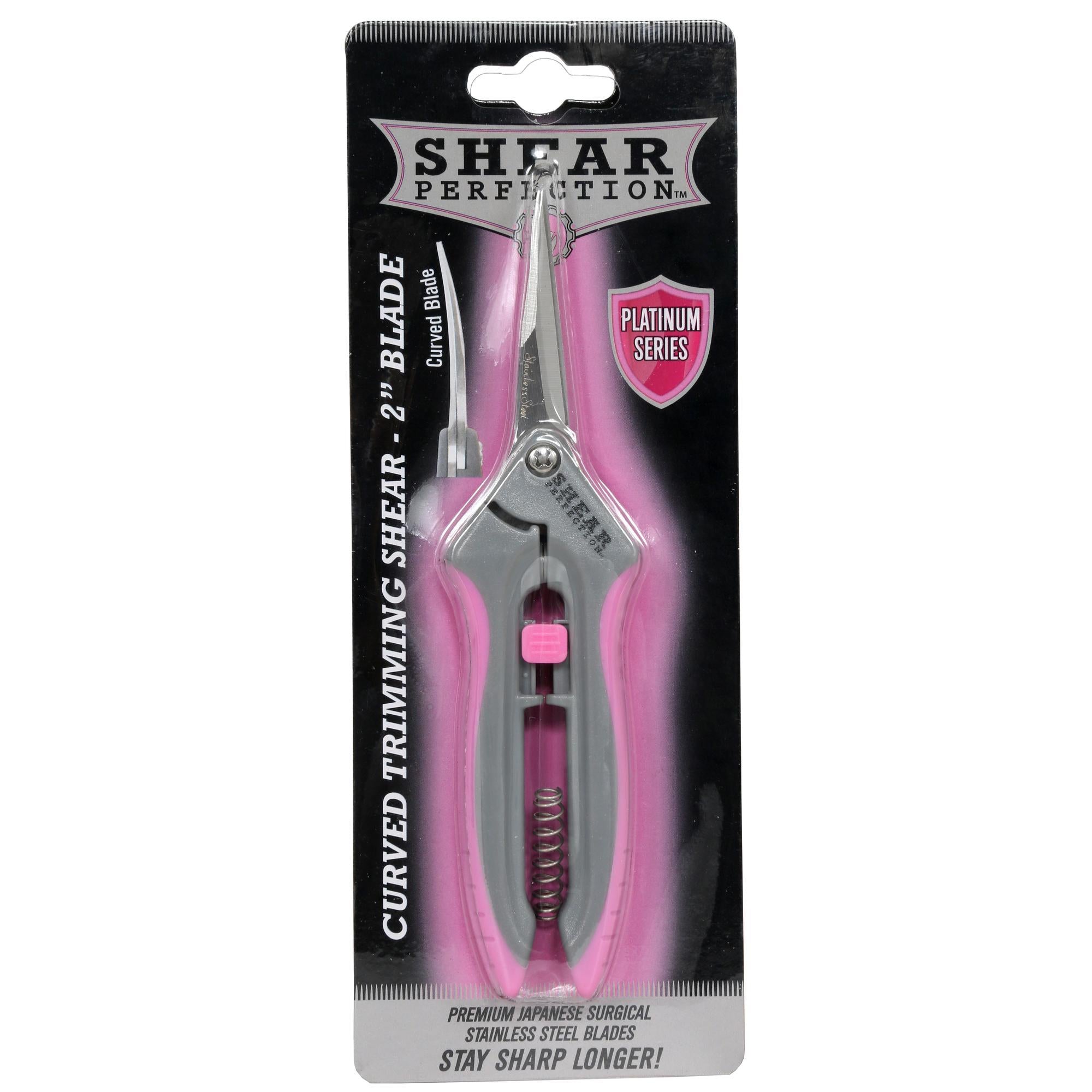 Shear Perfection® Pink Platinum Stainless Trimming Shear - 2 in Straig –  The Growers Depot