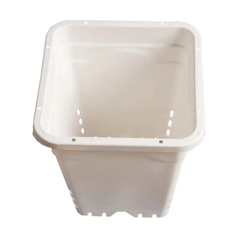 Active Aqua 12" x 12" Square White Pot, 12" Tall, case of 24