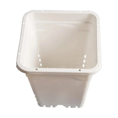 Active Aqua 12" x 12" Square White Pot, 12" Tall, case of 24