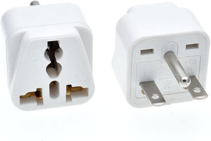 Universal Plug Adapter 110-250V 15A, NEMA 6-15P (White)