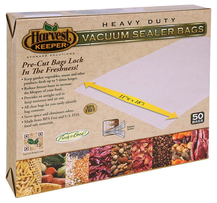 Harvest Keeper® Vacuum Seal Clear/Clear Storage Bags 11"x18"