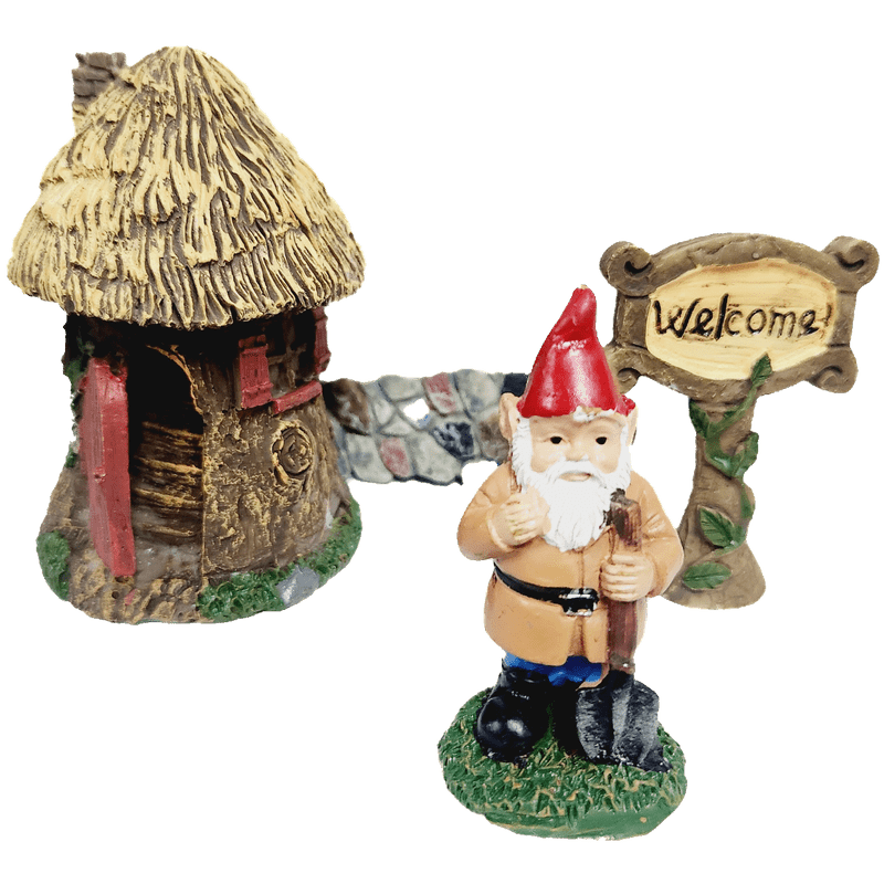 Mini Garden Welcome Gnome Set, 4-Piece