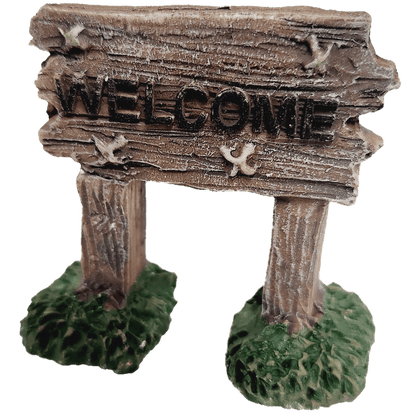 Mini Garden Mushroom House Gnome Set, Mushroom House, Welcome Sign, and Bird Bath, , 4-Piece Set