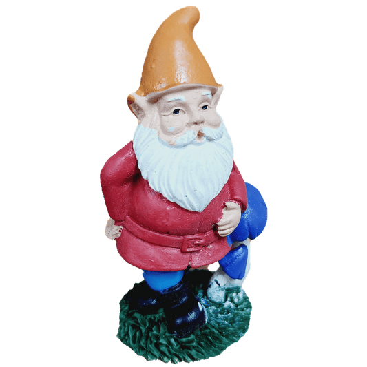 Gnome Decorations Mini Garden Gnome Leaning Mushroom, 3 inch