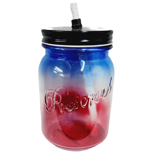 Patriotic Mason Jar Tabletop Torch