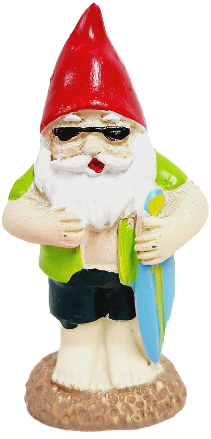 Mini Garden Beach Surfer Gnome, 2 inch