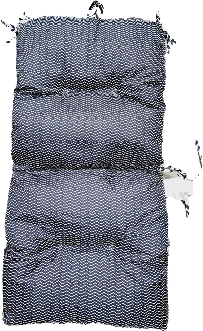 Outdoor Chair Cushion, Black/White