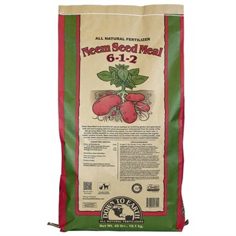 Down To Earth Neem Seed Meal Natural Fertilizer 6-1-2 OMRI 40LB