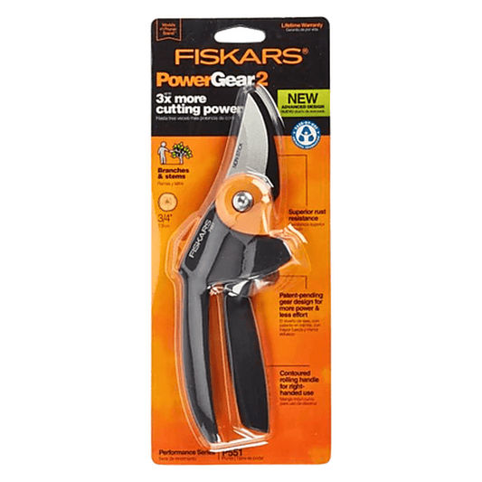 Fiskars PowerGear2 Deluxe Hand Pruner - 3/4" Titanium Blade Coating