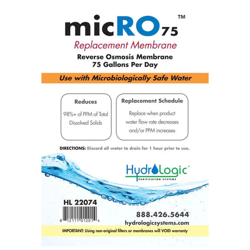 Hydro-Logic micRO-75™ Membrane