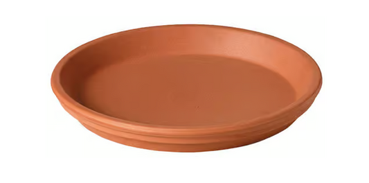 Deroma Clay Standard Saucer Terracotta 6 in.