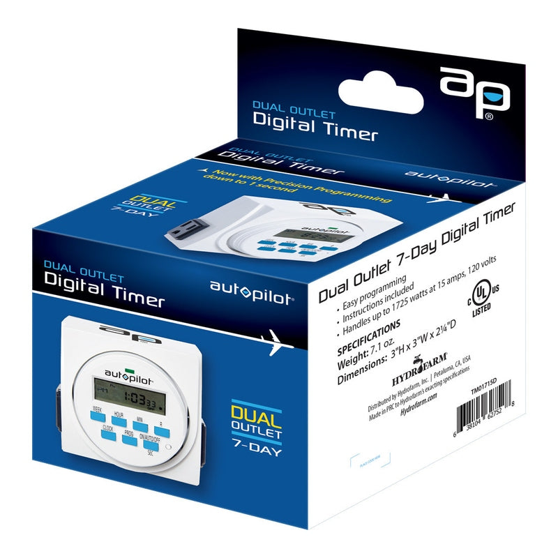 Autopilot Dual Outlet Digital Timer