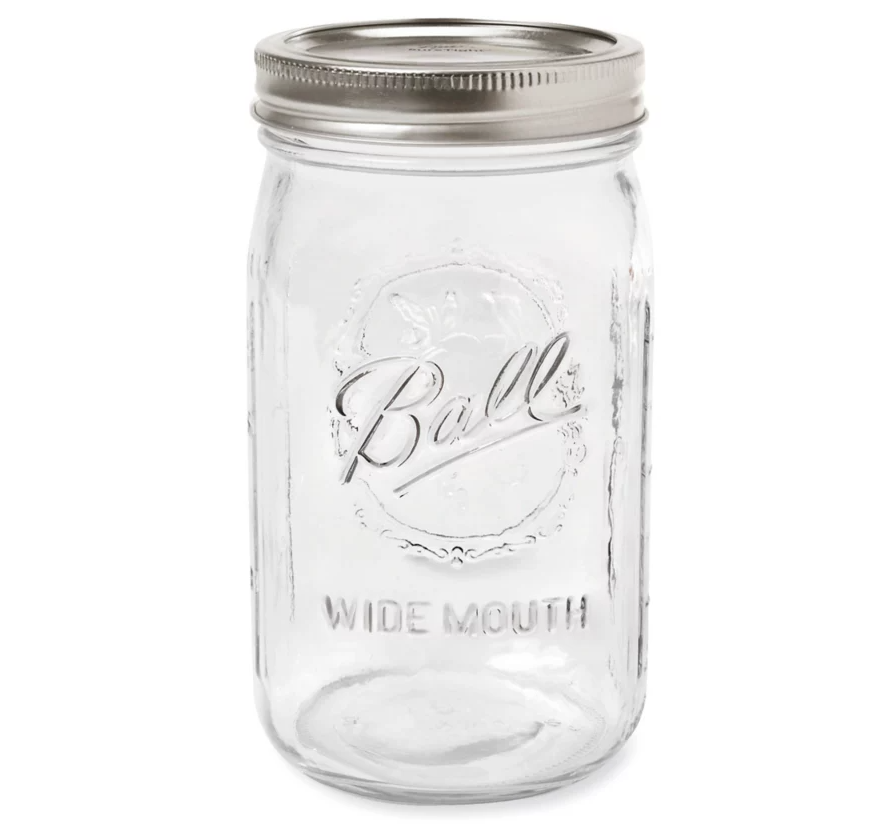 Ball® Wide Mouth Glass Canning Jars - 32 oz